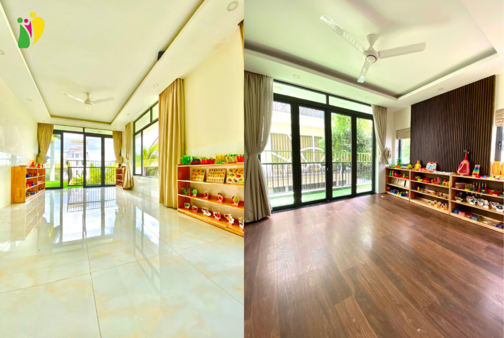 Lớp học khang trang rộng rãi