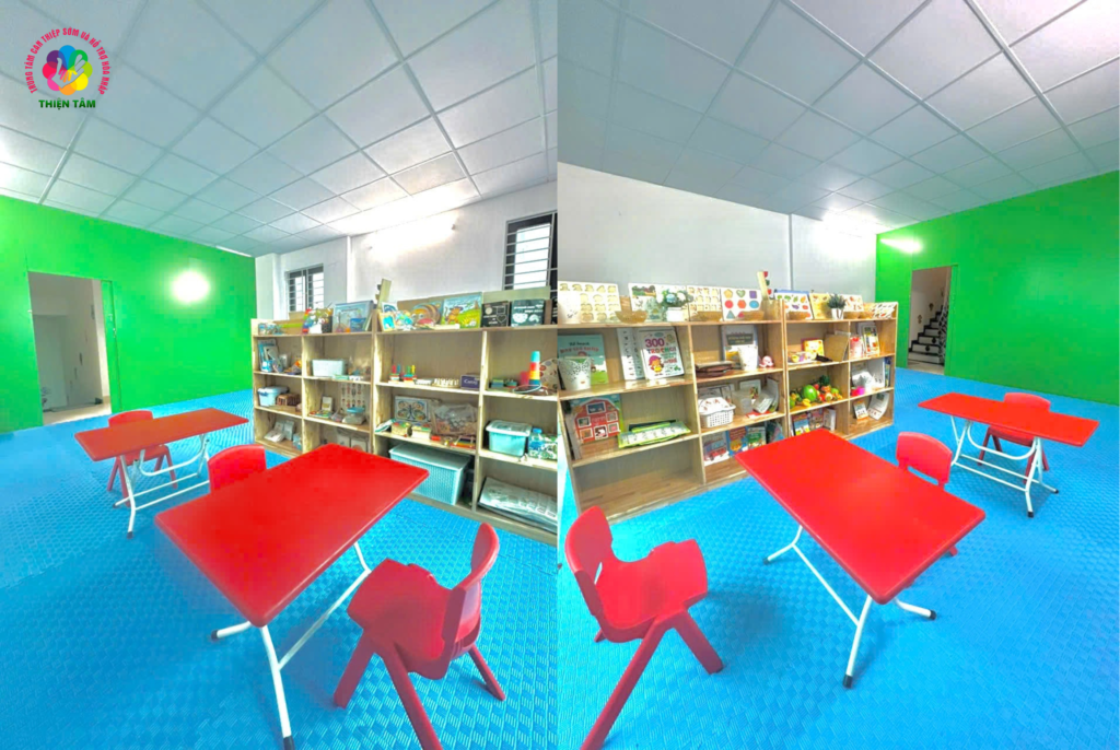 Các phòng chức năng được thiết kế thoáng đãng