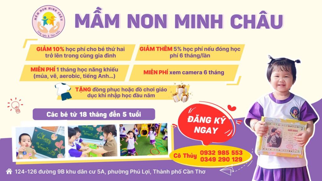 Chương trình ưu đãi của Mầm Non Minh Châu
