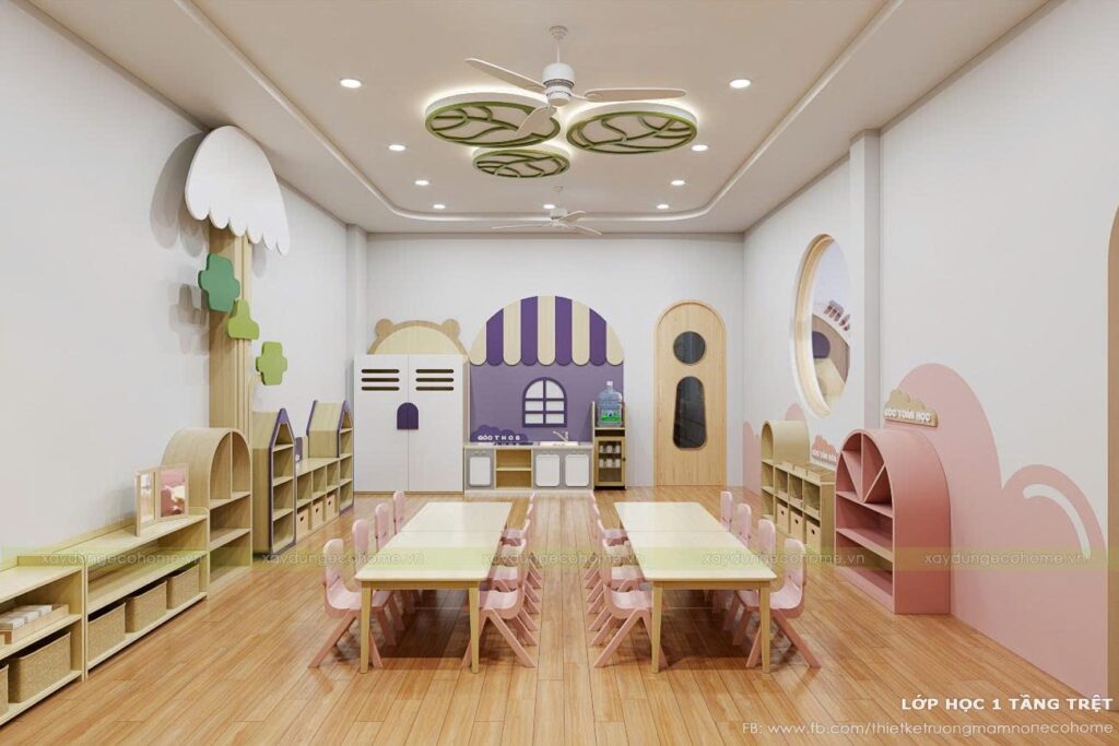 Phòng học rộng rãi khang trang