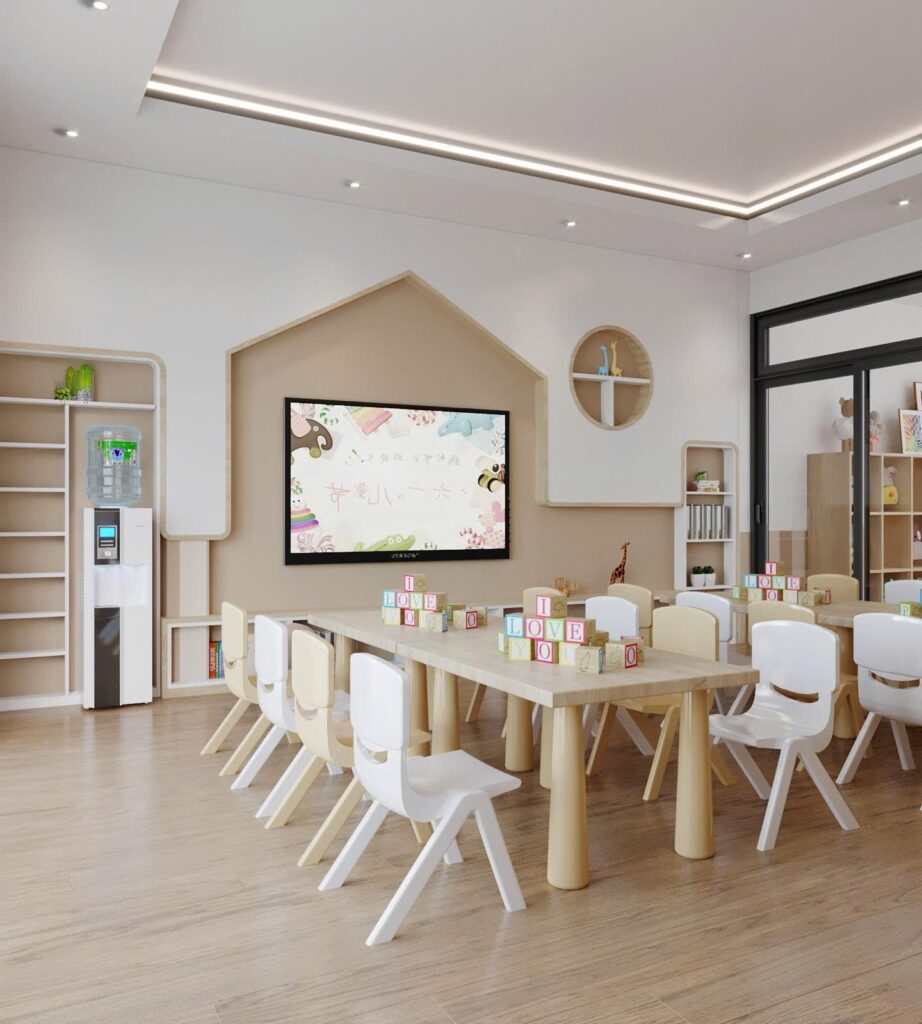 Lớp học rộng rãi, thoáng đãng