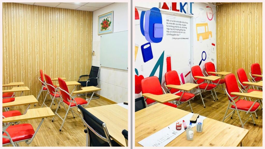 bàn ghế được thiết kế theo chuẩn ergonomic