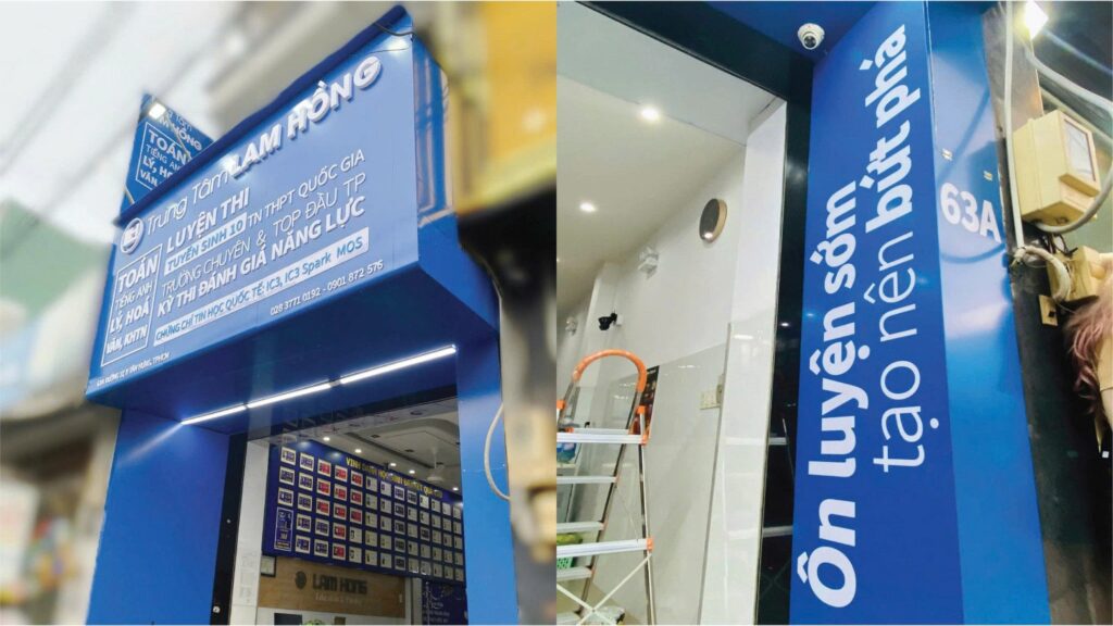 Mặt tiền trước cửa trung tâm